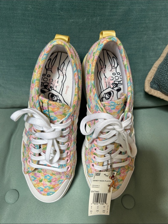 adidas Shoes - Disney Pastel Floral Canvas Sneakers in White & Multicolor